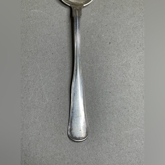 1883 Denmark Silver Serving Spoon Carl S Moinichen Monogram 4/16/1892 - Picture 3 of 10
